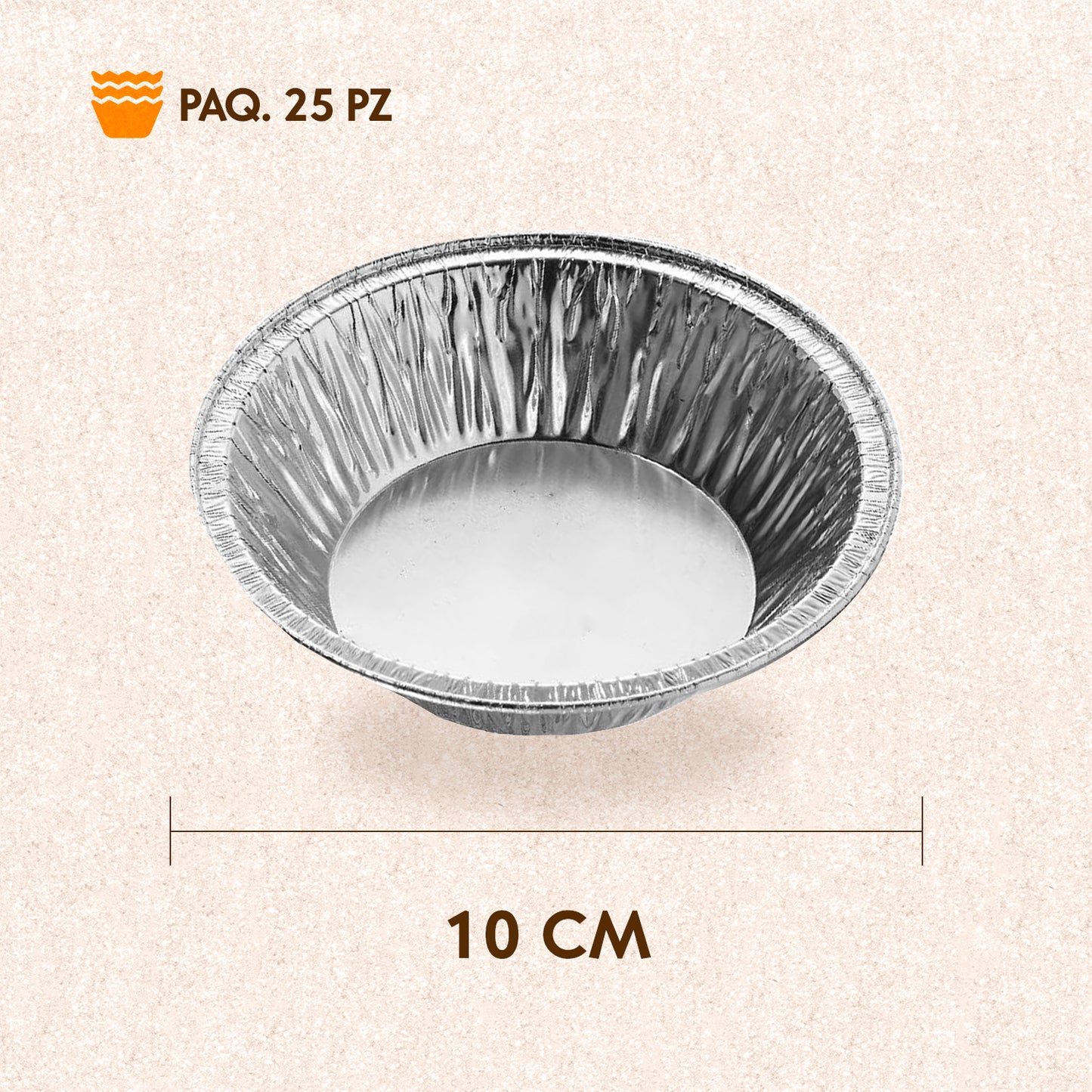 Molde Para Mini Tarta Pay 4 Pulgadas 25 Piezas