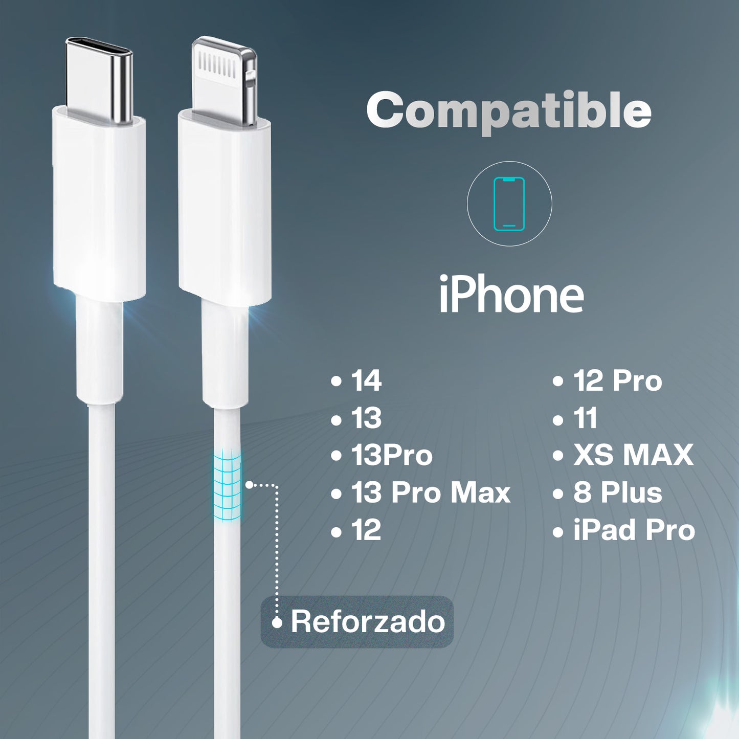 Cable De Carga USB-C a Lightning