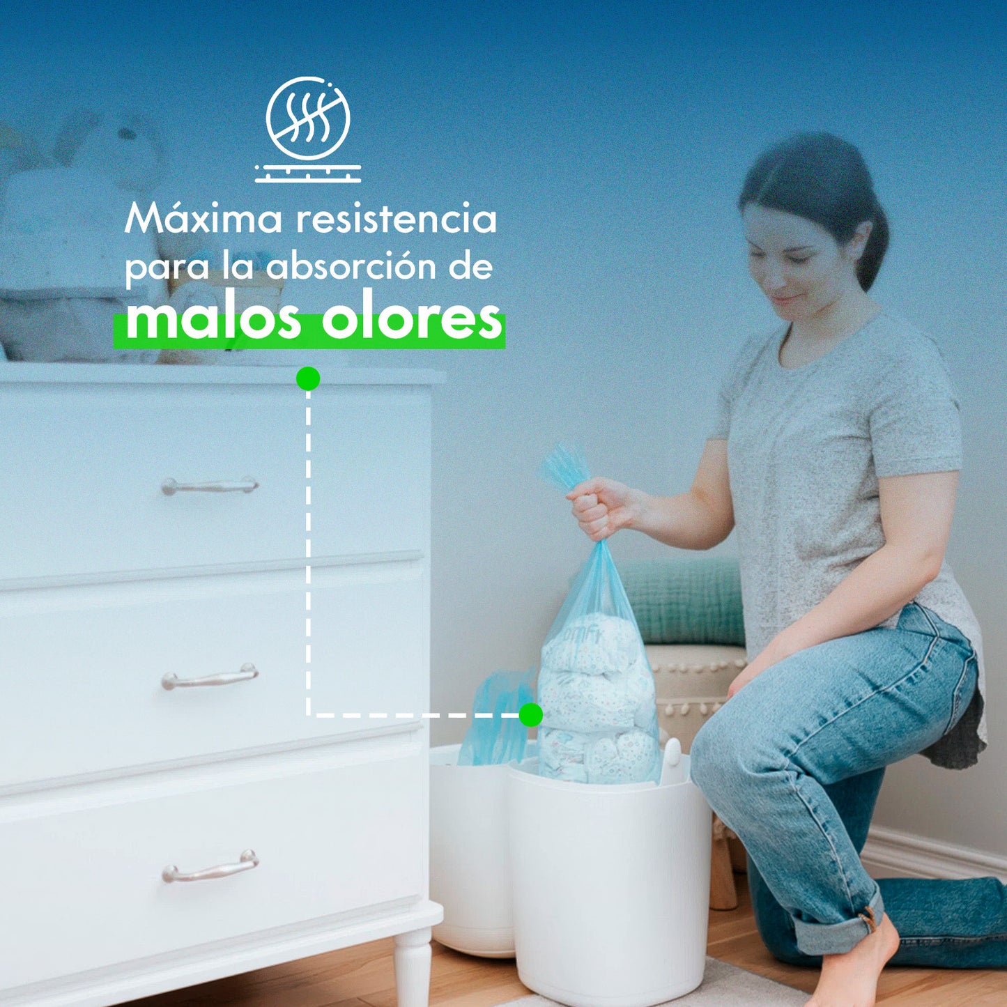 Bolsas De Recambio Para Pañales 1280 Total (paquete de 4 rollos)