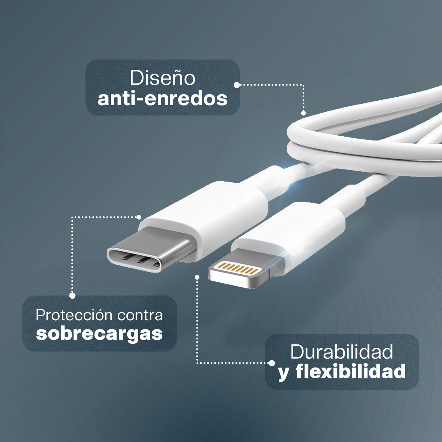 Cable De Carga USB-C a Lightning