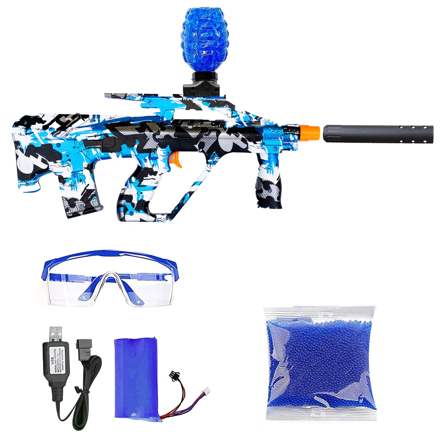 Pistola Hidrogel Eléctrica Recargable Con 10000 Balas
