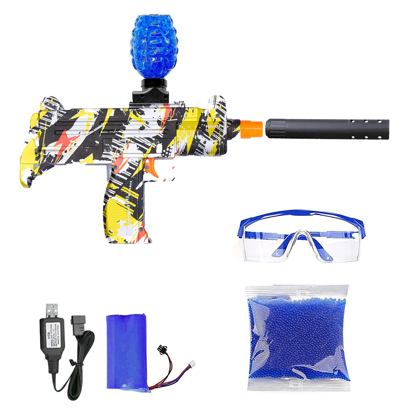 Pistola Hidrogel Eléctrica Recargable Con 10000 Balas