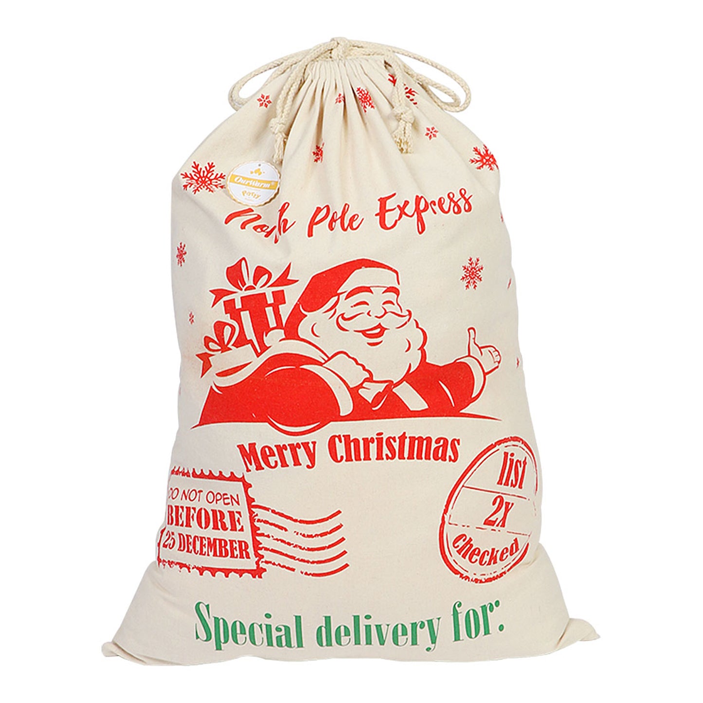 Bolsas de regalo de Navidad con cordón, bolsas de regalo de Navidad reutilizables