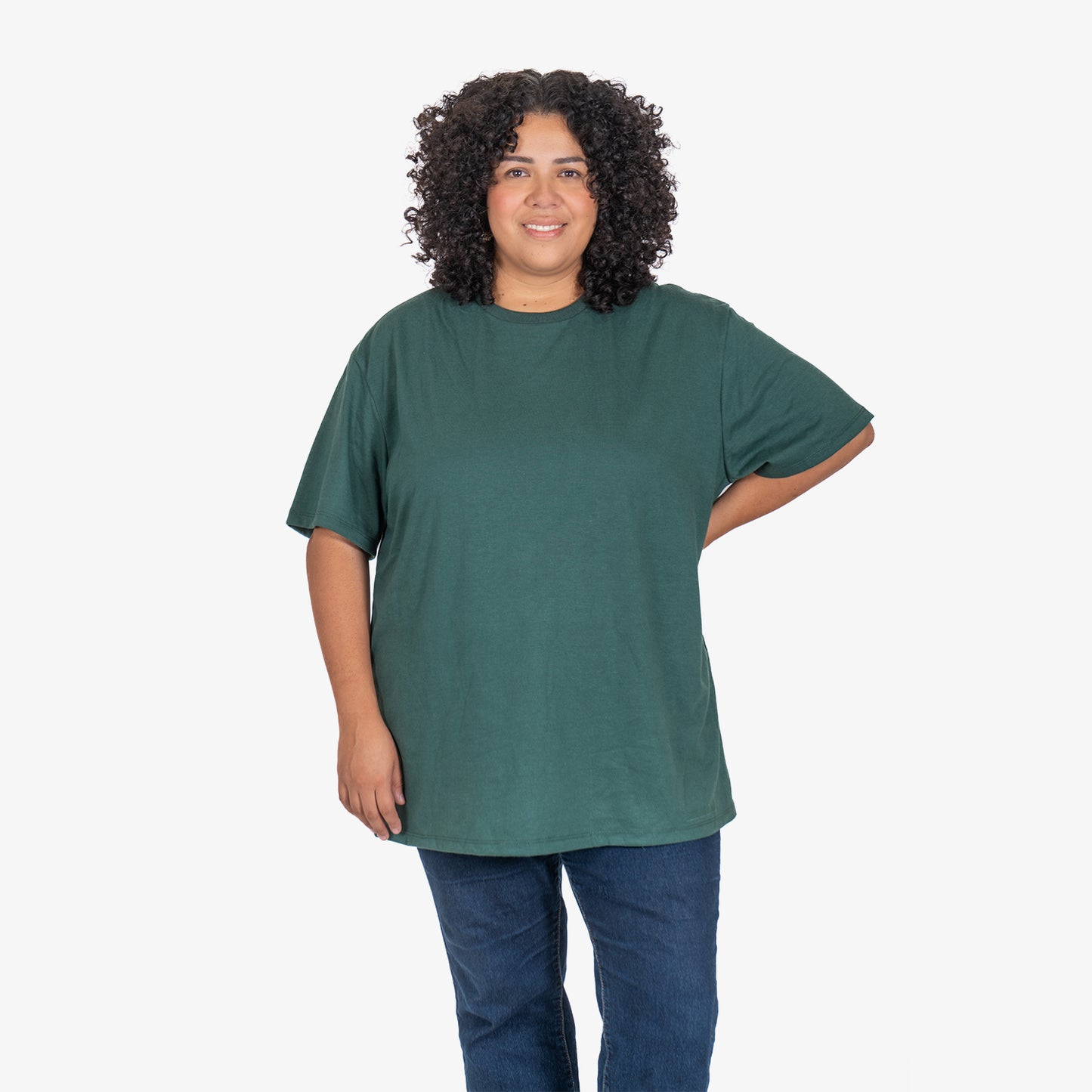 LOVE MY FIT Playera Verde Cuello Redondo Manga Larga