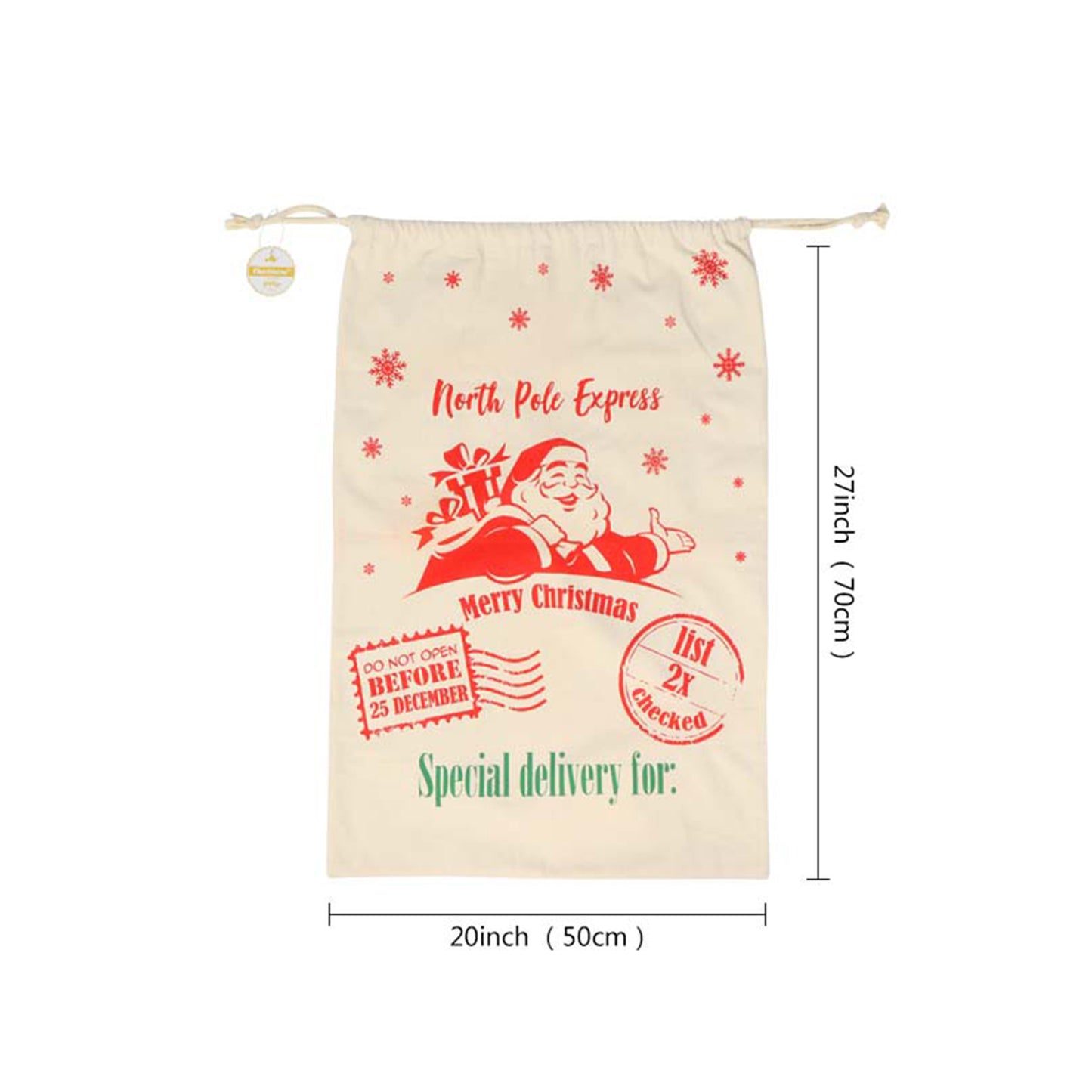 Bolsas de regalo de Navidad con cordón, bolsas de regalo de Navidad reutilizables
