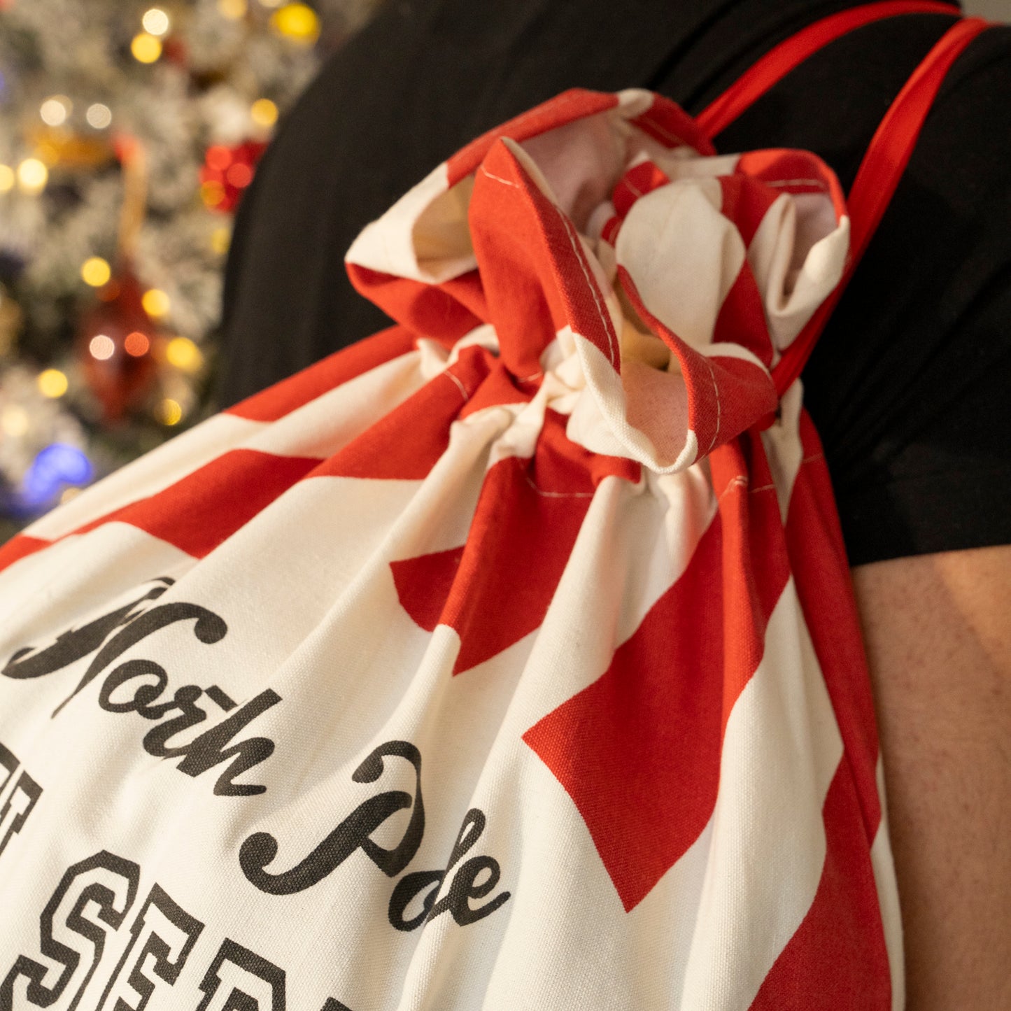 Bolsas de regalo de Navidad con cordón, bolsas de regalo de Navidad reutilizables