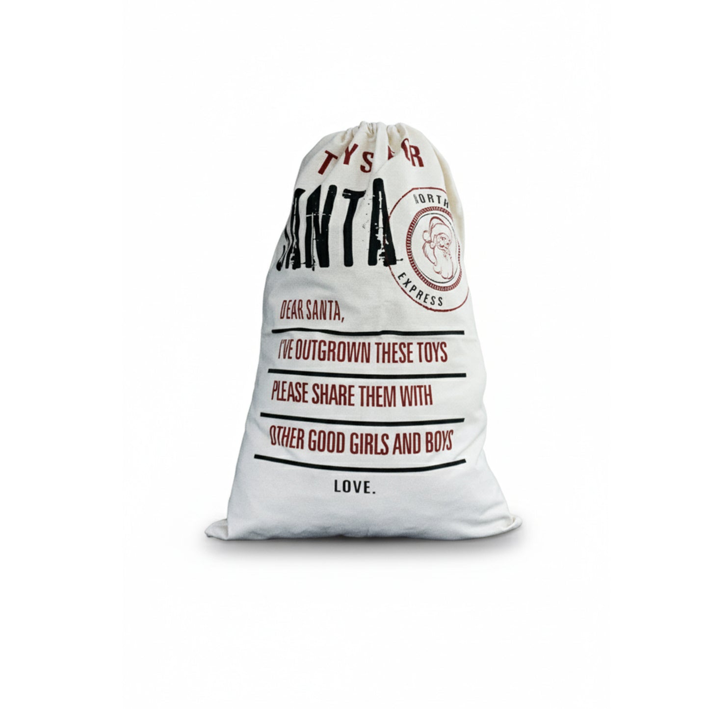 Bolsa Navideña Costal Para Regalos Amplia 70×50 cm Costal de Tela Reutilizable para Envolver Regalos Navideños