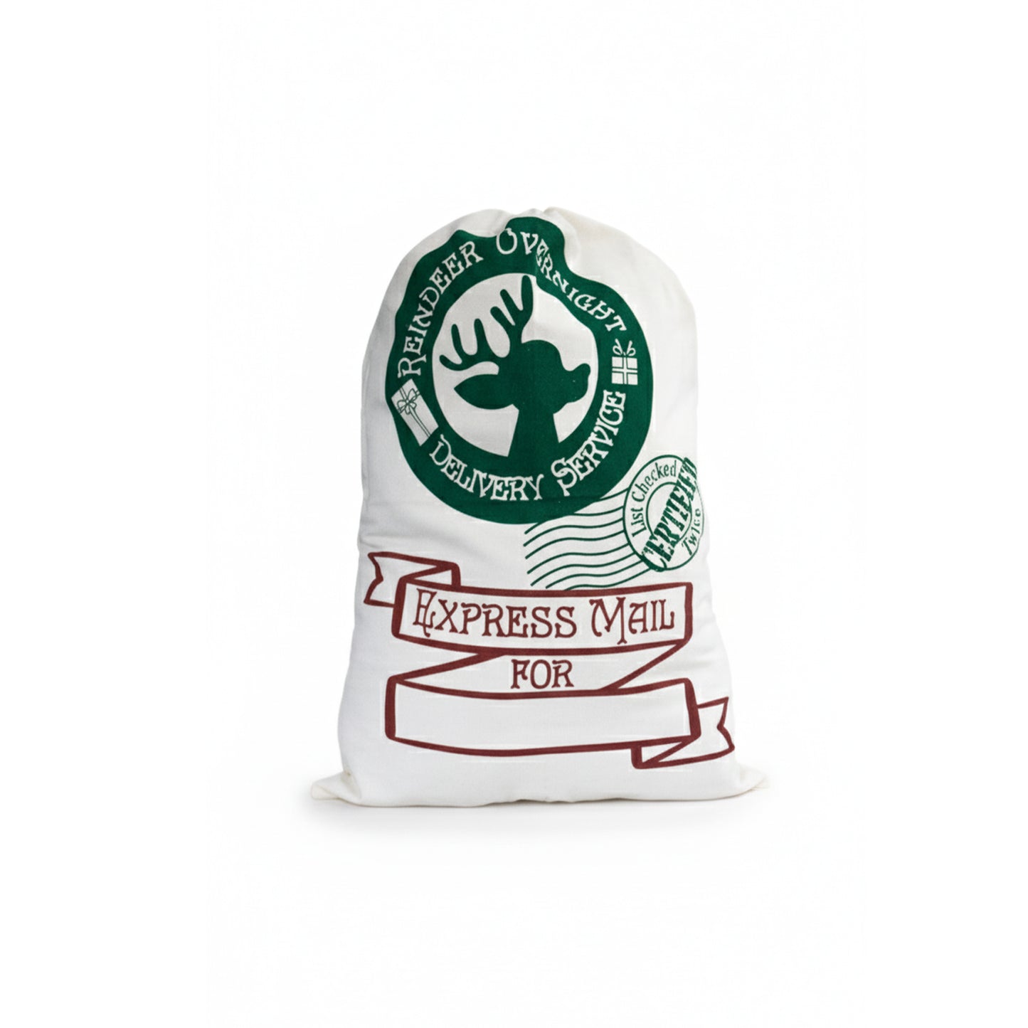 Bolsa Navideña Costal Para Regalos Amplia 70×50 cm Costal de Tela Reutilizable para Envolver Regalos Navideños