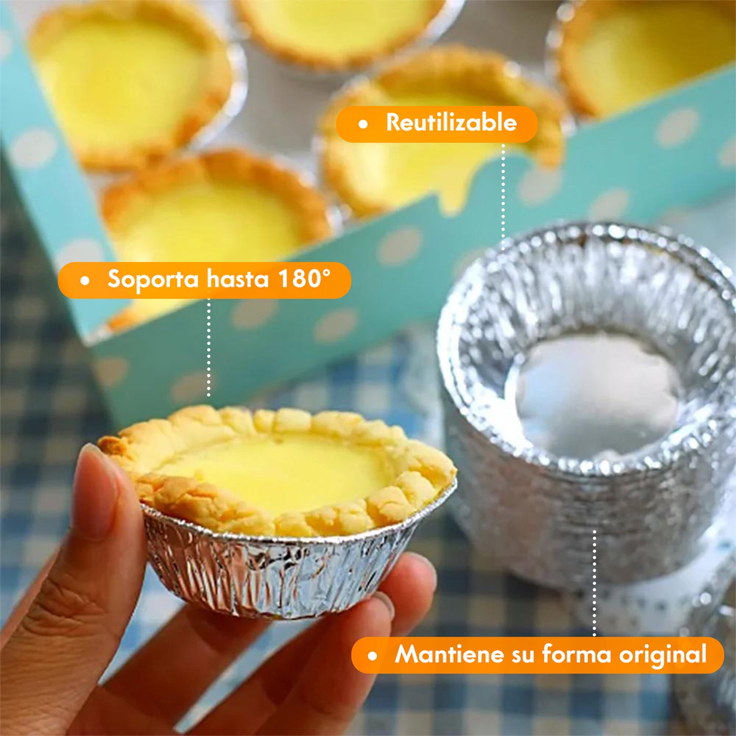Molde Para Mini Tarta Pay 4 Pulgadas 25 Piezas