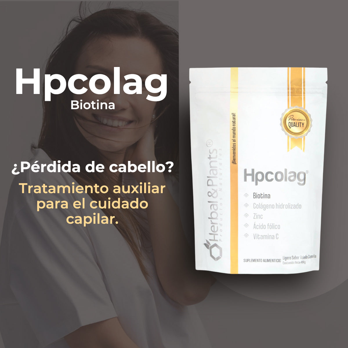 Péptidos Bioactivos De Colágeno Hidrolizado Puro Con Biotina Ácido Hialurónico  Con Vitamina C Vitamina B7 Suplemento en Polvo para Cabello Piel y Uñas  Skincare Belleza 450 g