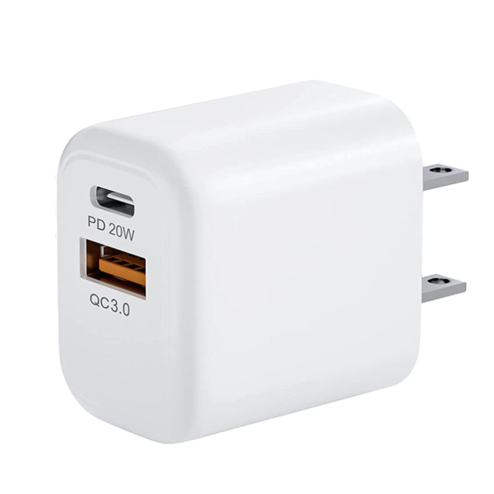 Cargador Rápido De Pared Dual Tipo C (20W) y USB 3.0 (15W)