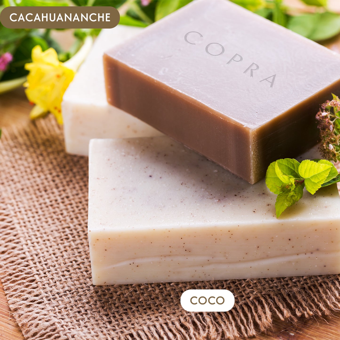 Jabón Artesanal Corporal Hidratante Coco Y Cacahuananche 120 grs