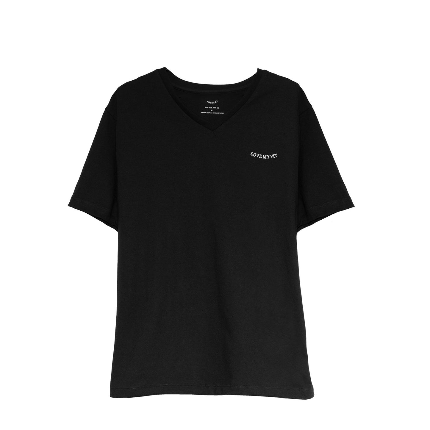 Playera Básica Cuello V Manga Corta en Tallas Plus XL, 2XL y 3XL