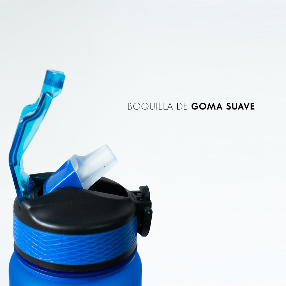 Botella motivacional de 1lt con popote plástico integrado - FRUTILUPI SHOP